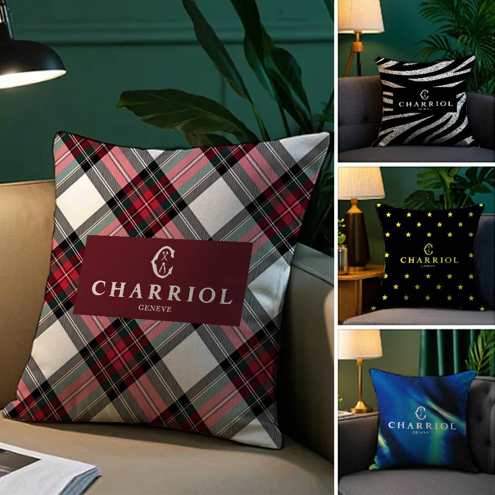 Spiral Pattern Design Charriol Pillow Case Comfort Sofa Bed Silky Elegant Invisible Zipper Decorative Cushion Cover