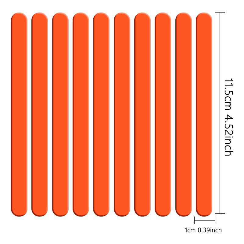 

10 шт. Акриловые кухонные принадлежности, аксессуары, палочки для мороженого, многоразовые палочки для мороженого, детские поделки, украшения для торта своими руками оранжевый