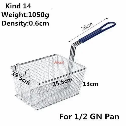 Stainless Steel Fryer Screen French Fries Frame Square Filter Net Encrypt Colander Strainers Shaped Frying Fried Mesh Basket