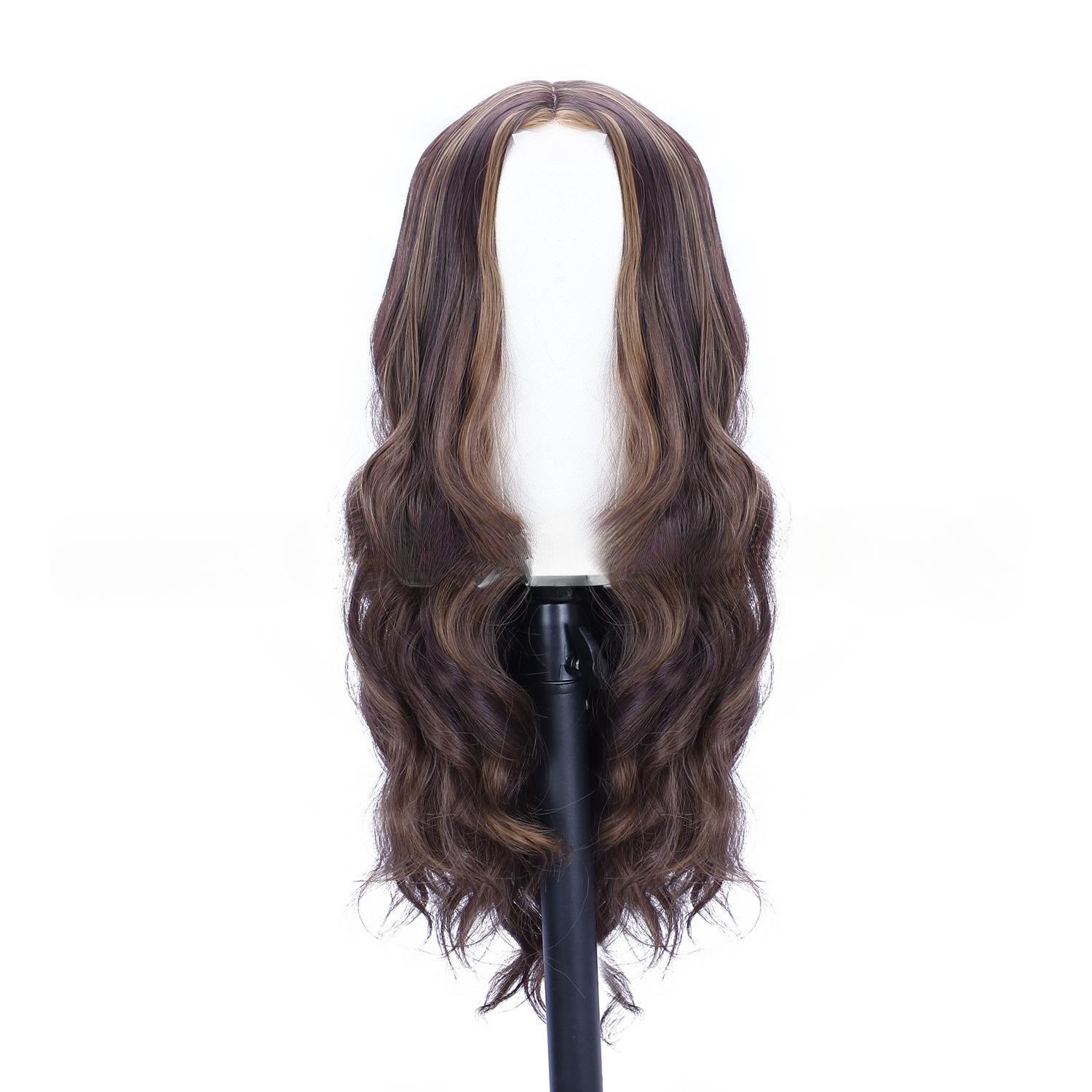 

Женские окрашенные длинные вьющиеся волосы средней длины 26inch осел коричневый