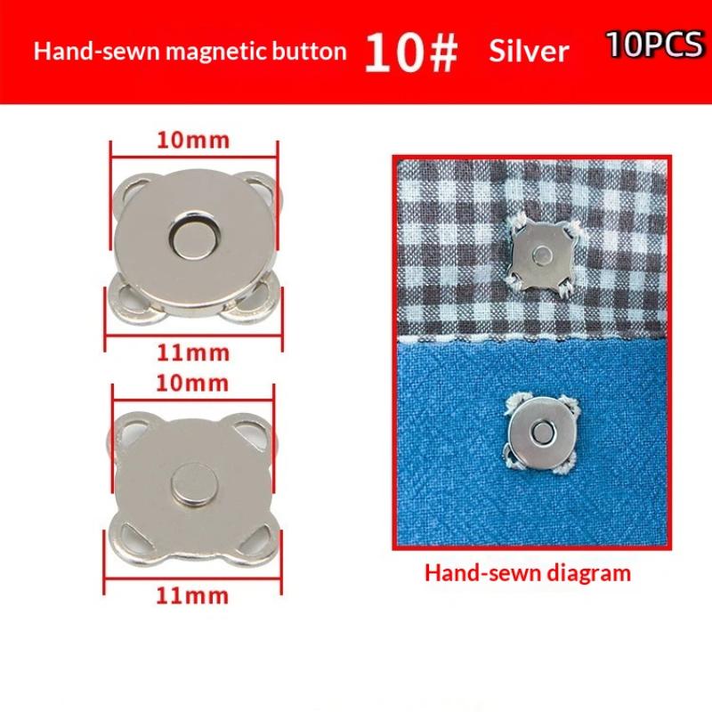 10 Sets Mini Adsorption Buckle Bags Magnetic Snap Button Fasteners Clasps Buttons Handbag Purse Wallet Craft Bag Parts