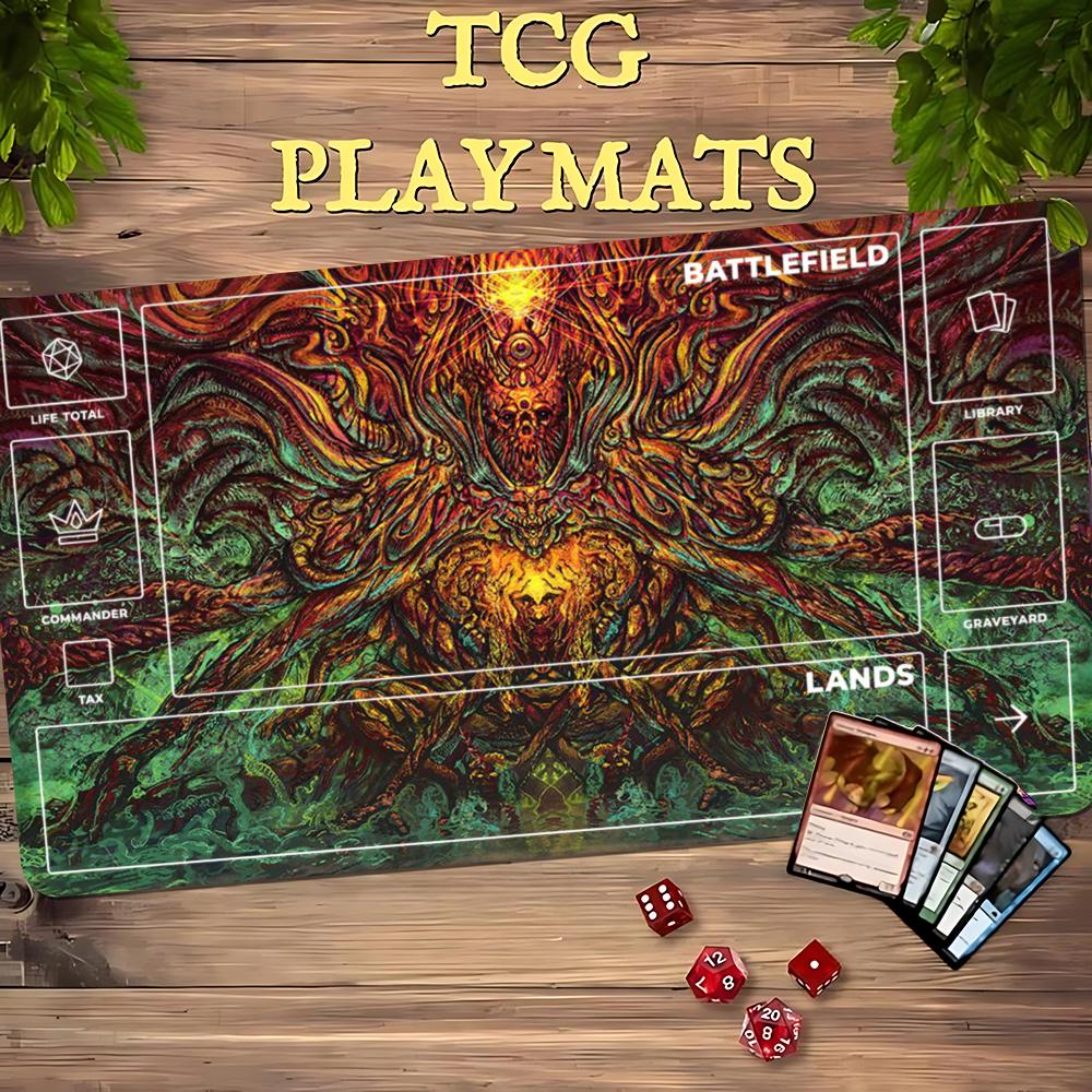 Tentacle Tree Monster Magic Card Battle Mat TCG Playmat Anti-Slip Base Gathering Gaming Mat Board Game Mat for TCG