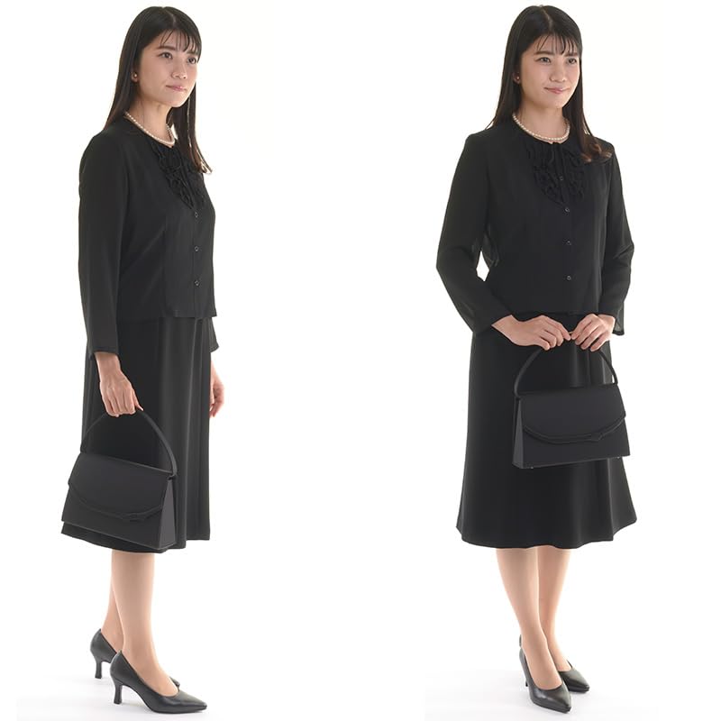 Aurora Made In Japan Black Formal Bag, Water-Repellent, Odor-Resistant, Large, Black, Women's, Suitable for Weddings, Funerals, Entrance Ceremonies,