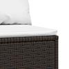 vidaXL Garten-Mittelsofas mit Kissen 2 Stk. Braun Poly Rattan