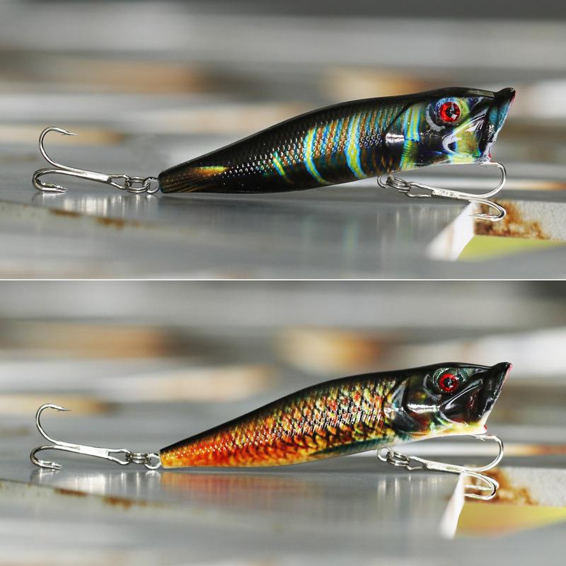 Fishing Lures Topwater Floating Popper Lure with Hooks Crankbait Bass Fishing Lures Baits