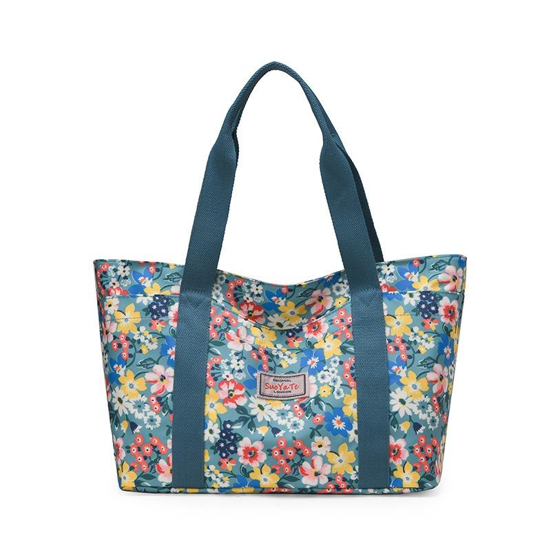 Neue Handtasche mit großem Fassungsvermögen für Damen, Hand-Canvas-Tasche für die Arbeit, Pendler-Damentasche, Muttertasche, bedruckte Umhängetasche