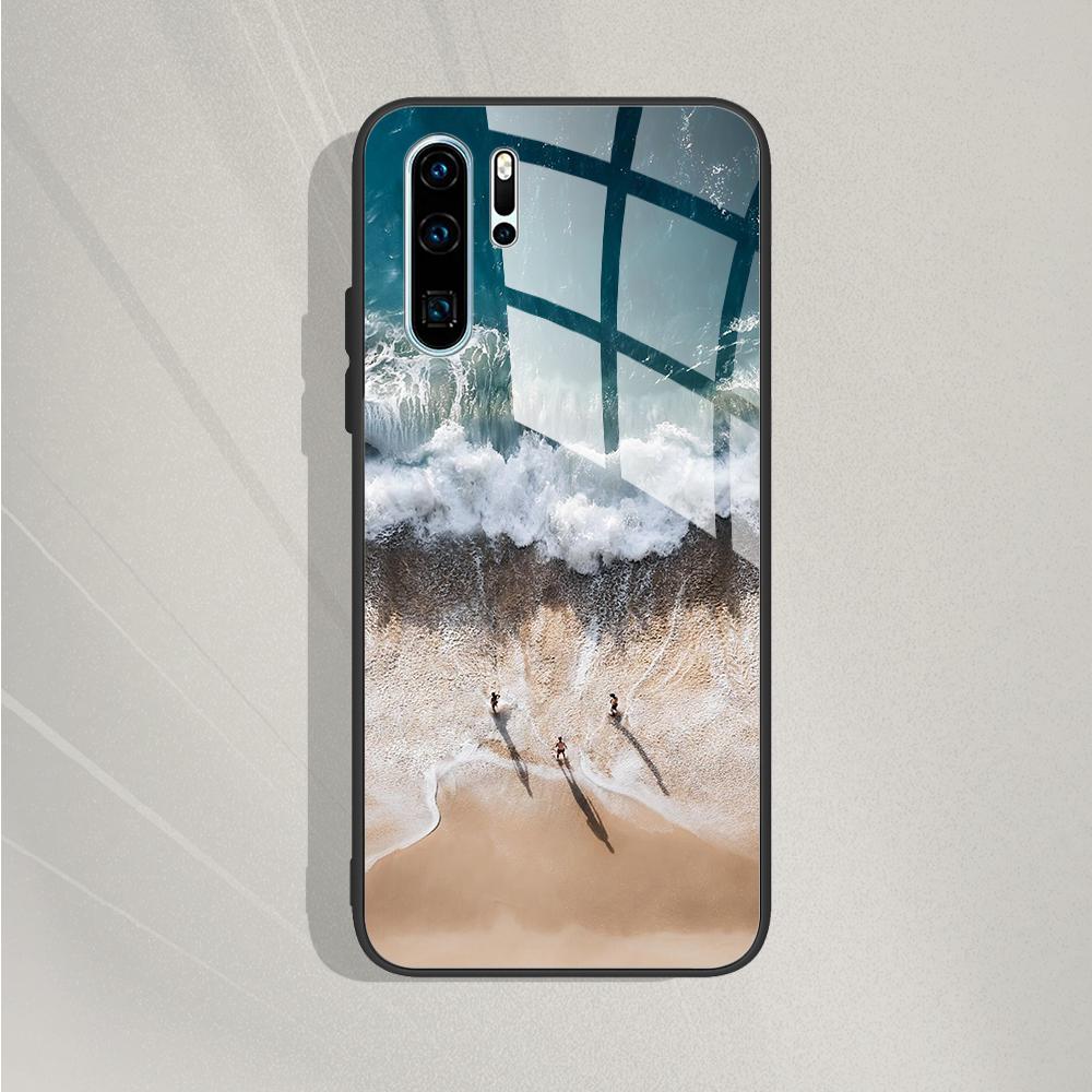 Case For Huawei P30 Lite Cover P30 Lite Tempered Glass Case Cute Silicone Phone Fundas For Huawei P 30 Cases For Huawei P30 Pro