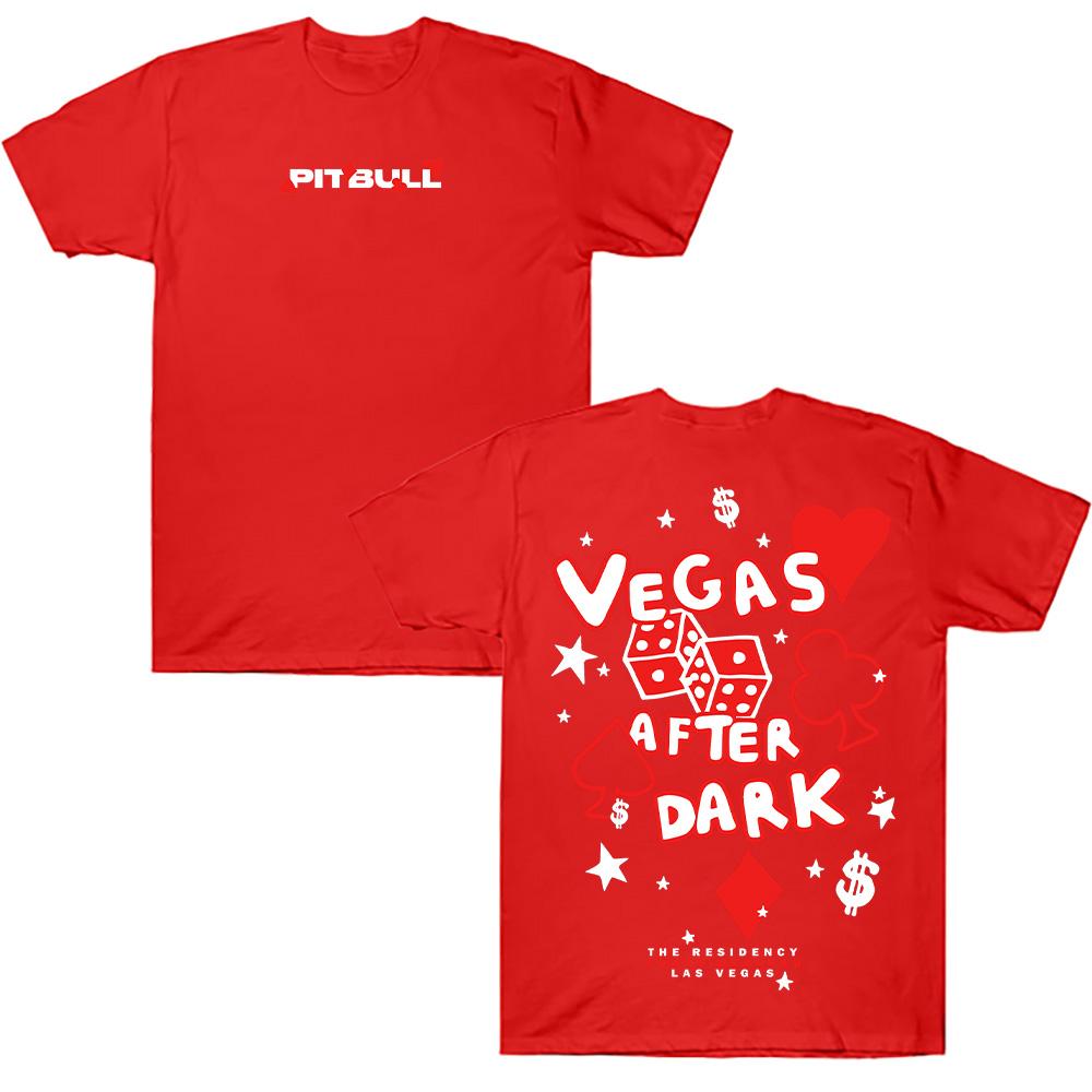 

Мужская футболка Pitbull Vegas After Dark с круглым вырезом, хлопковая футболка, рэпер Pitbull, футболка с коротким рукавом, унисекс, хлопок, дышащий топ XXL красный