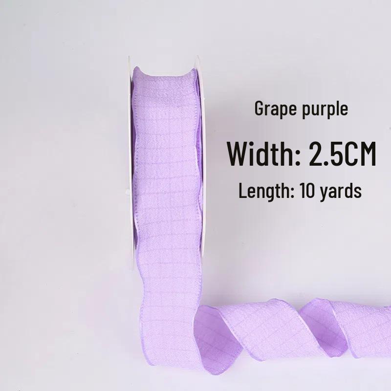 2.5cm Bubble Pleated Ribbon Flower Bouquet & Gift Box Decoration Fishtail Gauze DIY Packaging Ribbon