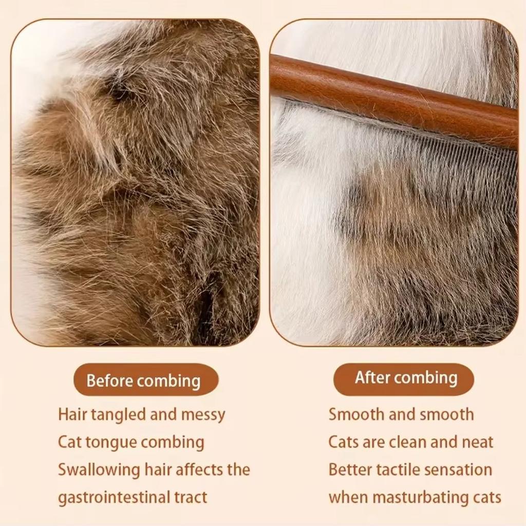 Multifunctional Pet Grooming Comb - 2023 New Fine-Tooth Stainless Steel Massage Comb For Dog And