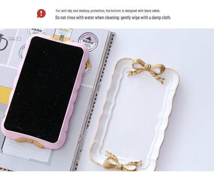 Bow-Shaped Creative Resin Jewelry and Dessert Tray