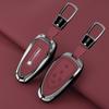 New Zinc Alloy Leather Car Remote Key Case Cover Shell For Great Wall Wey Lanshan Dht-Phev New Energy Auto Keychain Accessories