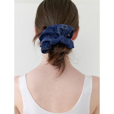 Paisley Scrunch - Midnight Blue