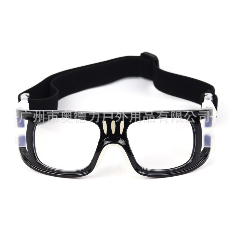 

Basketball glasses, outdoor sports glasses, impact-resistant and explosion-proof goggles, football, golf, basketball glasses Black Frame Transparent S