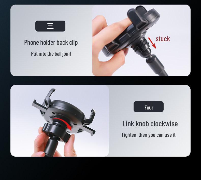 Guitar Phone Sheet Music Clip: 360° Rotating Multifunctional Stand for Recording & Selfies
