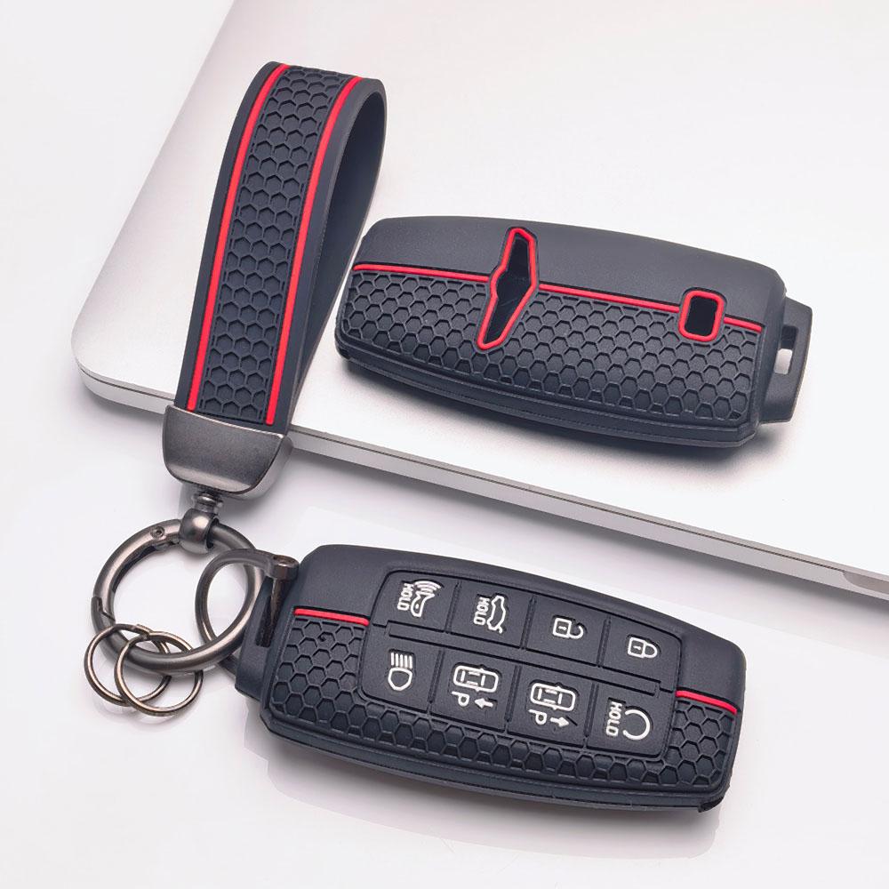 Premium Silikon Autoschlüsselanhänger Hülle Für Hyundai i30 K2 K5 Für KIA Optima K5 K3 Mit Schlüsselring Weiches Silikon Auto Innenzubehör