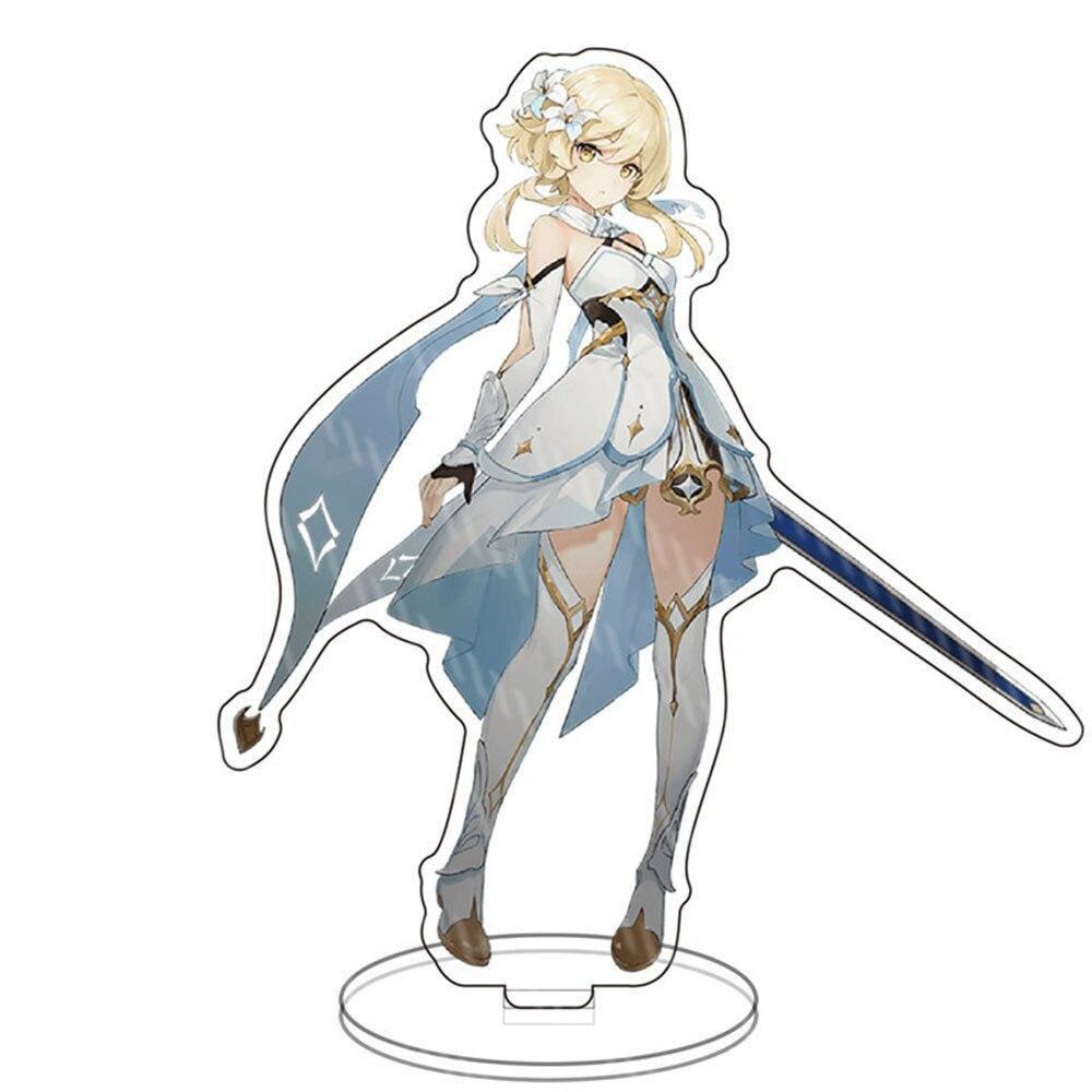 Genshin Impact Game Acrylic Figure Stand Klee Keqing Ganyu Display Desktop