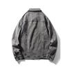 American Retro Smoky Gray Washed Denim Jacket for Men, Autumn and Winter Trendy Brand Short Casual Foreign Trade Men's Workwear Jacket