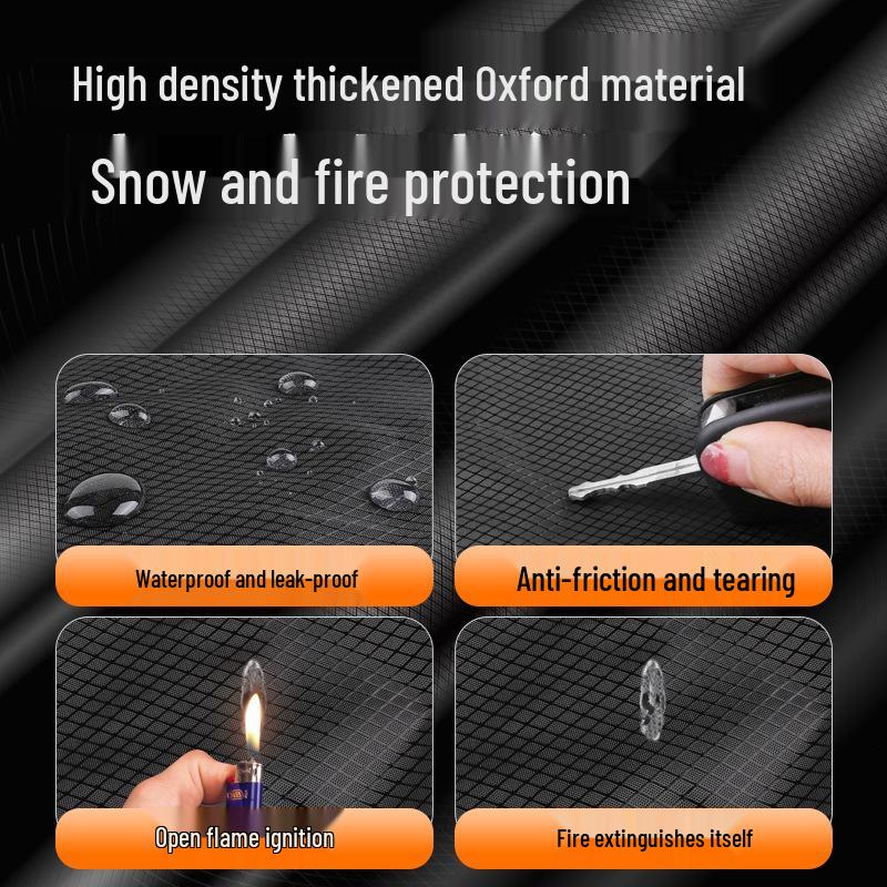 Verdickte Magnetische Wasserdichte Auto Schneeabdeckung - Vergrößerte Windschutzscheibe Halbkörper Oxford Tuch Winterschutz