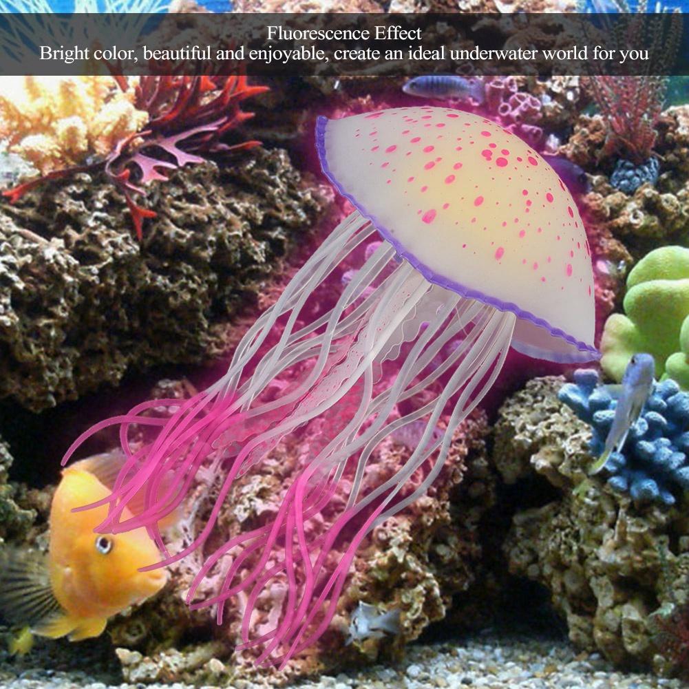 

Aquarium Simulation Silicone Artificial Jellyfish Fish Tank Decoration Ornament Type 2
