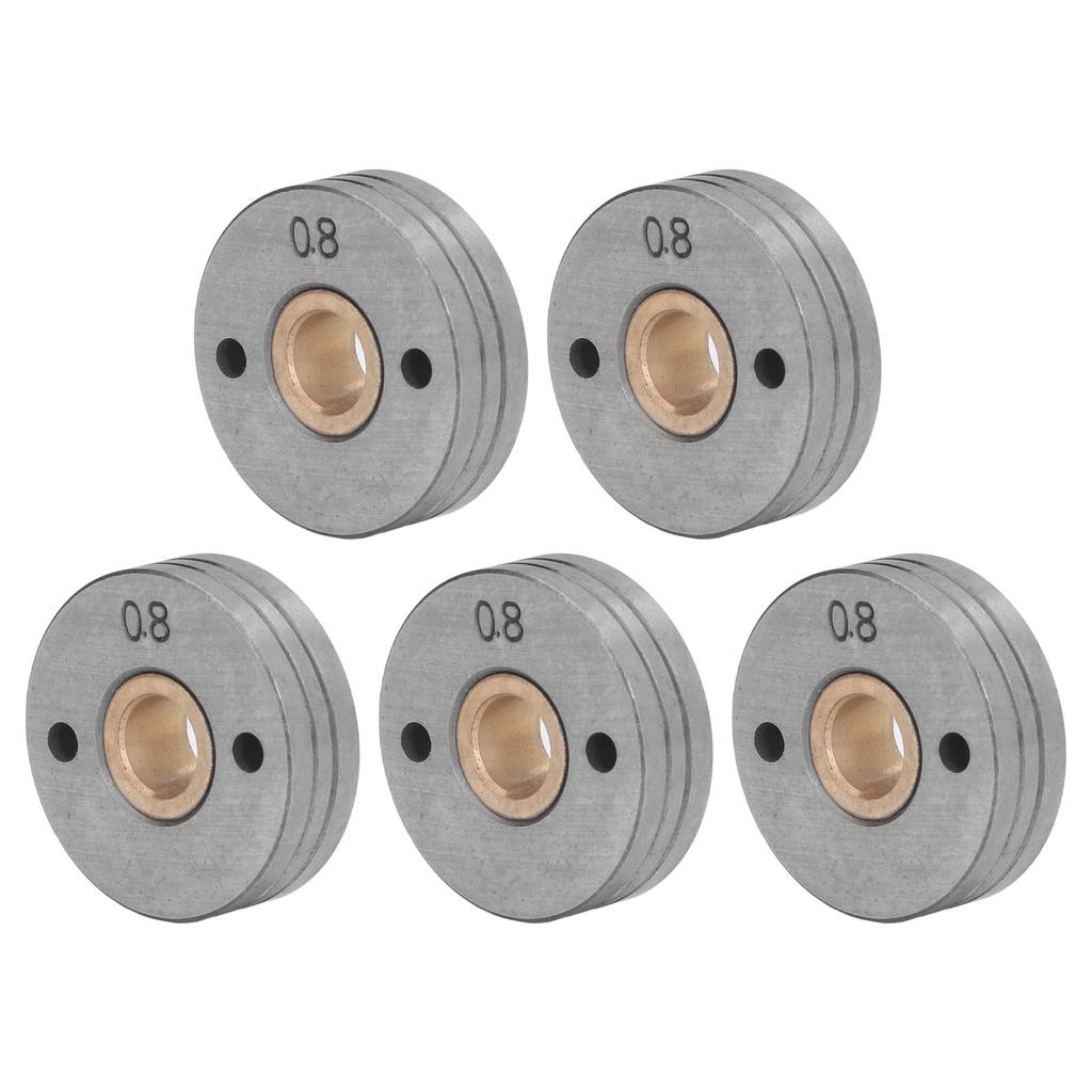 5 szt. łożysk kół podajnika drutu, stalowe rolki prowadzące drut spawalniczy z podwójnym napędem, 0,8?Rowek 1,0 mm