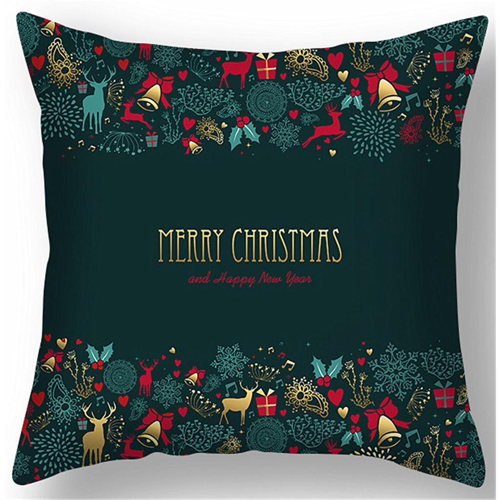 Merry Christmas Decorative Print Pillow Case Home Living Room Sofa Bedroom Decorative Throw Pillow Cover 45 * 45cm