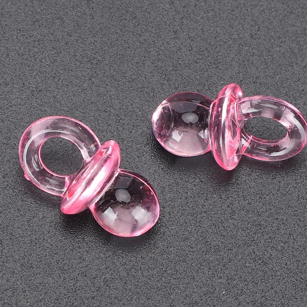 200Pcs Acrylic Pacifier Baby Nipples Baptism Birthday Gift   Decoration Accessories