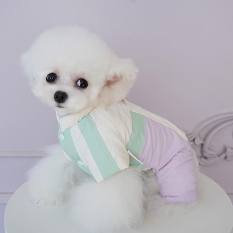 Warm Waterproof Dog Coat Small Breeds Fall Winter Outdoor Wear 4-Legged Pet Sweater Nylon Blend