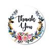 Darling Souvenir Personalized Floral Border Elegant 1.6 Inches Round Thank You Stickers DIY-45