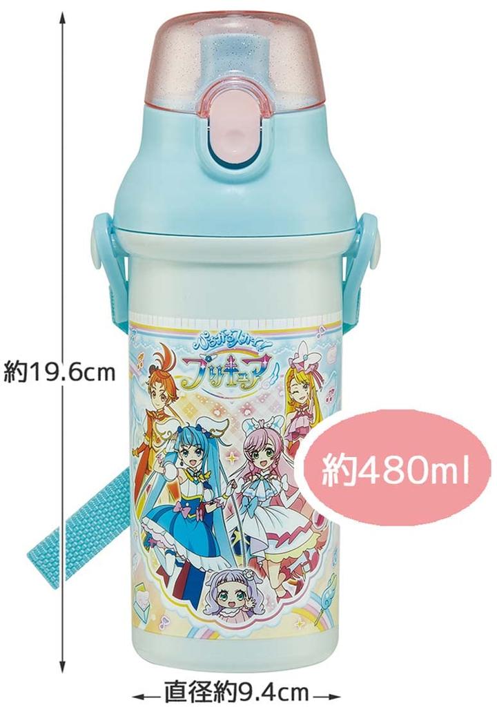 Skater Wide Sky PreCure Water for Antibacterial Made in Bottle, 480ml, Children, Plastic, Japan, PSB5SANAG-A