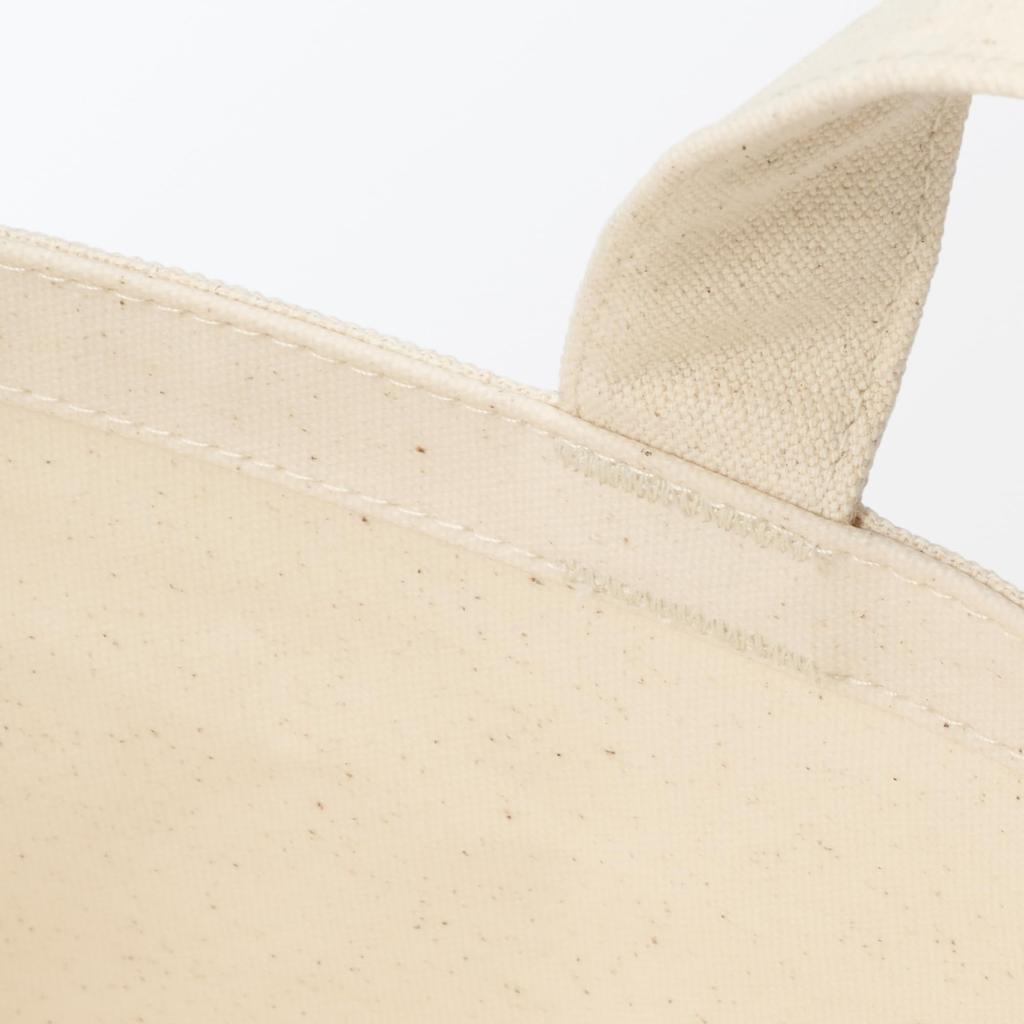 MUJI Cotton Canvas Soft Box with 37cm W x 26cm D x 26cm Product Suitable for Clothing Storage Handles, Large, Approx. H, Number 23090018,