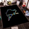 Nürburgring Track Outline Design Rug Non-slip Rug Suitable for Living Room and Bedroom Sofas.