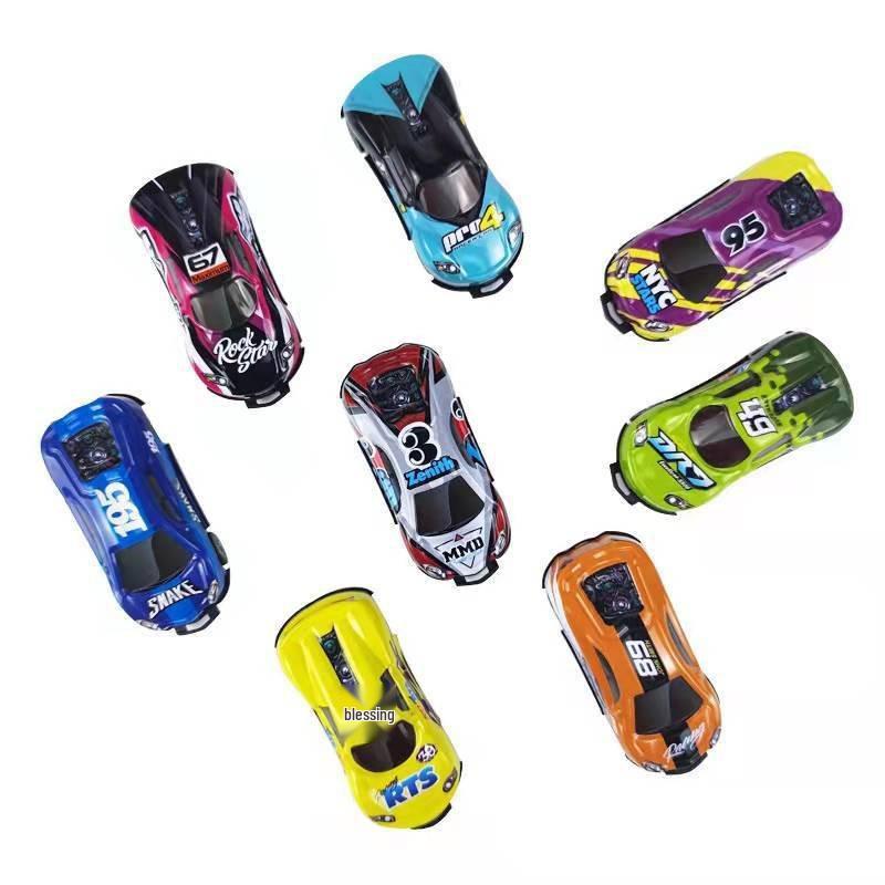Alloy Pull-Back Ejection Racing Car with Metal Tinplate and Color Box Packaging