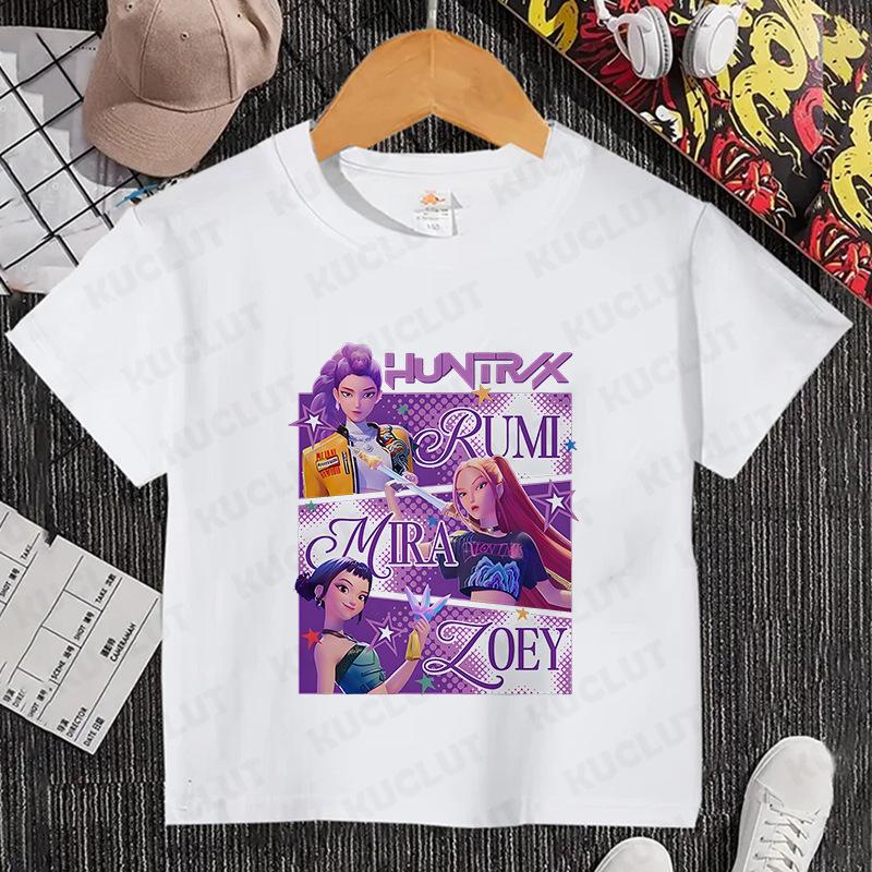 T-Shirts Girls Children's Cartoon Printed T-Shirt Girls Casual Clothes Children's Clothing Fashion Top Short Sleeve Clothing