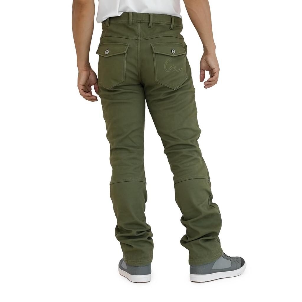 [KOMINE] Motorcycle Pants WJ-936R Enigma Light Protect Thermal Jeans Khaki