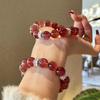 Starlight Pigeon Blood Red Crystal Bracelet Gift – Cherry Strawberry Design for Best Friend's Birthday, Inspired by Xiaohongshu Style.