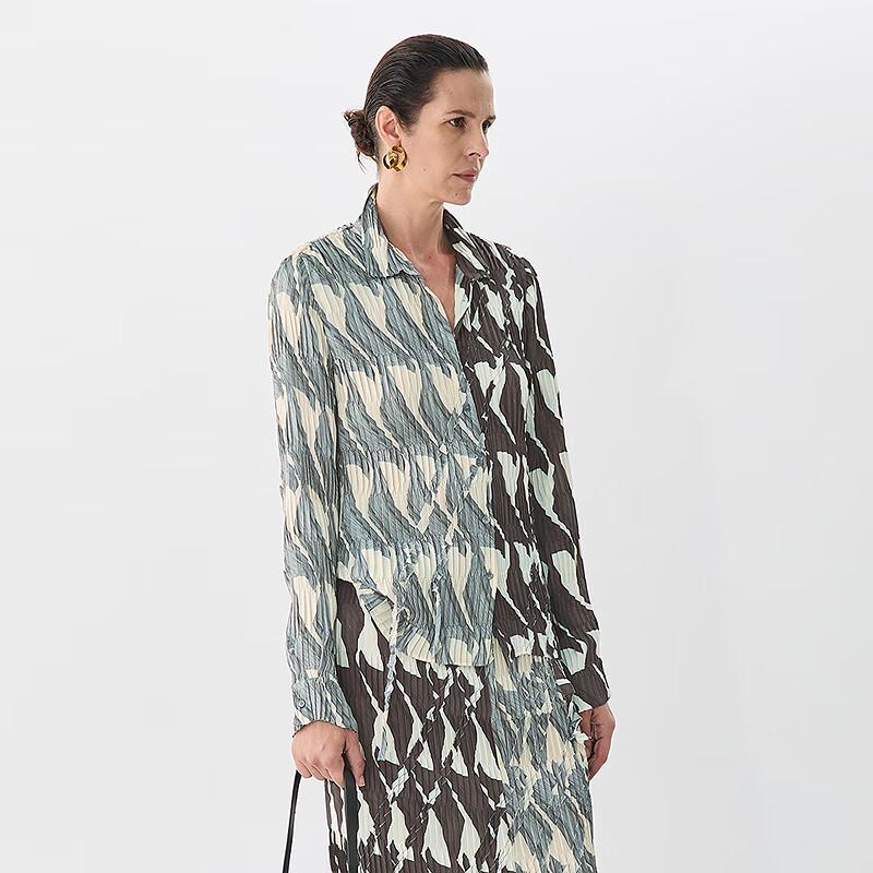 JNBY Retro Modern Colorblock Long-Sleeve Shirt