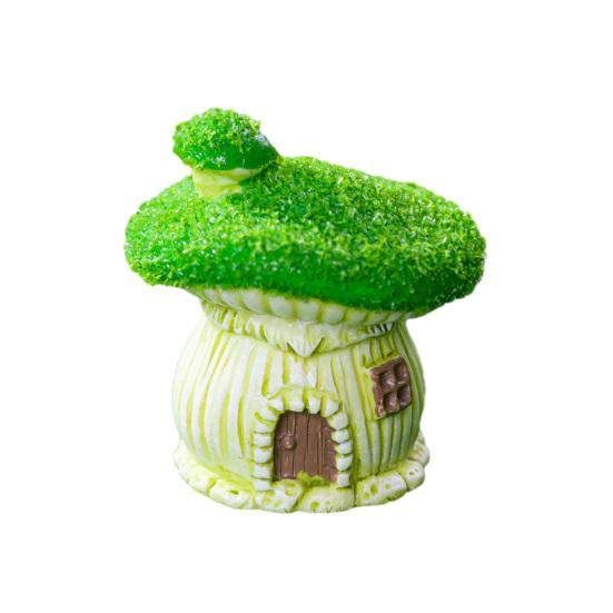 

Resin Mushroom House Figurine for DIY Terrarium & Fish Tank Decor Cute Fairy Garden Ornament Miniature Desktop Decoration for Home Office B