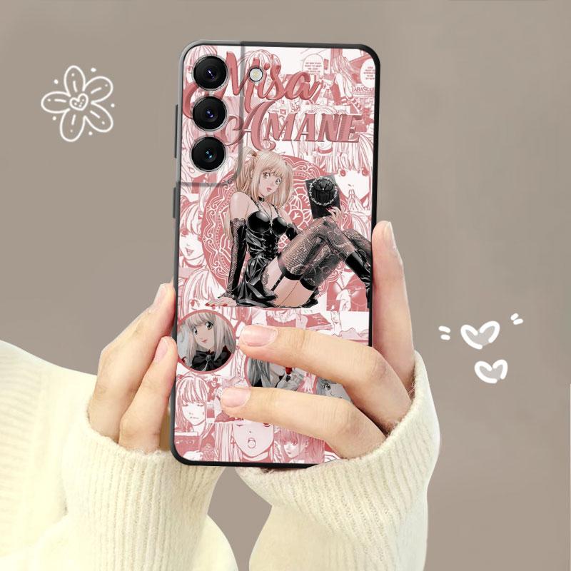 Pink Death Note Light Misa Phone Shell For Samsung Galaxy S23 S22 S21 S20 Fe Ultra S10 S9 S8 Plus Note 20ultra 10plus Case