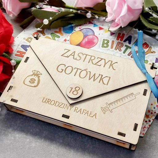Pudełko Koperta Na Pieniądze Prezent 18 Urodziny