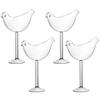 4Pcs Bird Shaped Wine Glass Multi-Purpose Unique Clear Crystal Glasses Lovely Birds Drinking Bottle for Party Wedding Home Decor