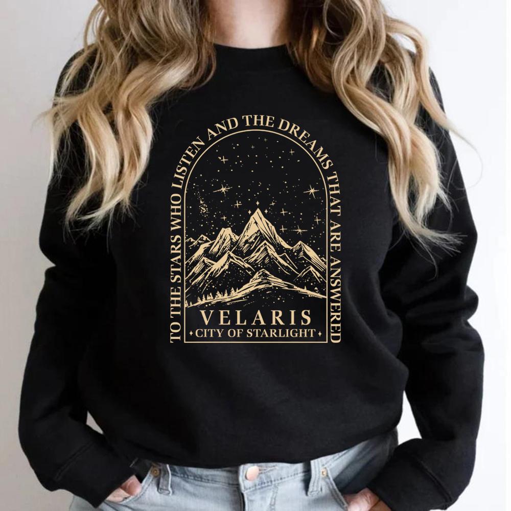 Velaris City of Starlight Sweatshirt Acotar Series Hoodie Unisex Crewneck Sweatshirts Long Sleeve Casual Pullover SJM Merch