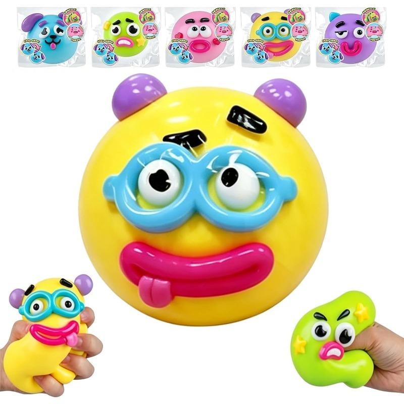 NEW Smushers Squishy, Interchangeable Faces , Slow Rebound Sensory Squeeze Balls, for Adults Kids