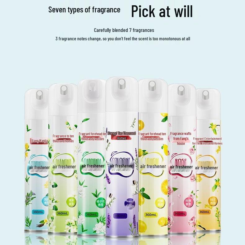 360ml Air Freshener Spray - Long-lasting Aroma for Home, Bedroom, Bathroom, and Odor Removal