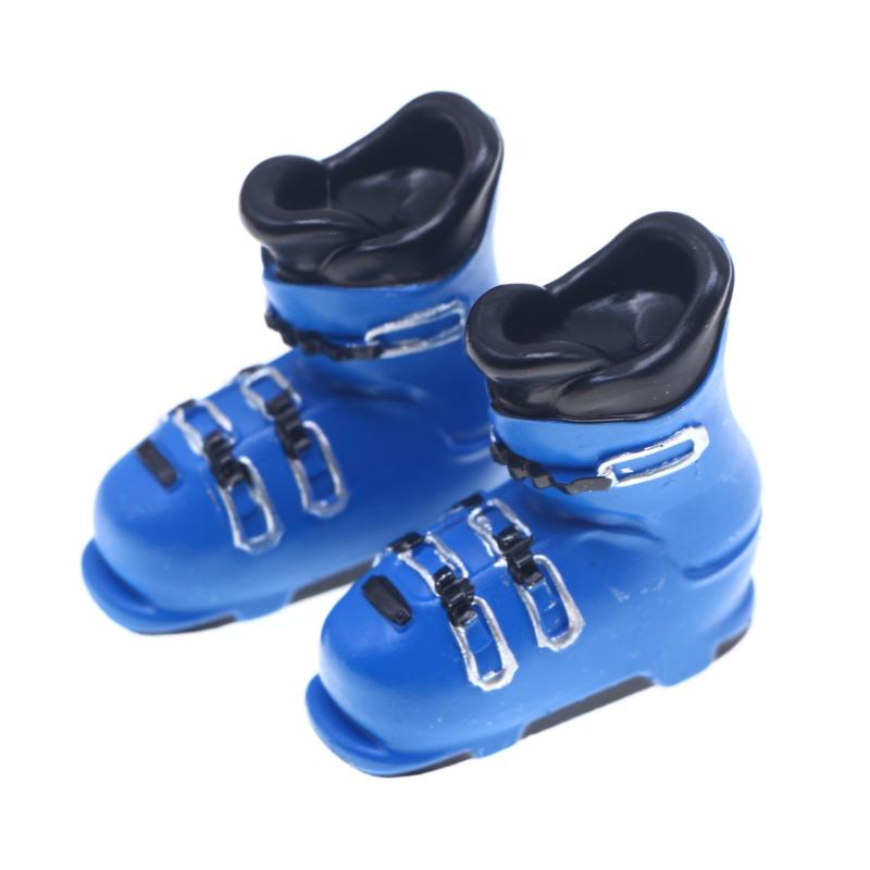 1:12 Dollhouse Miniature Ice Skates Ski Hats Winter Ski Scene Model Decor Toy Doll House Accessories