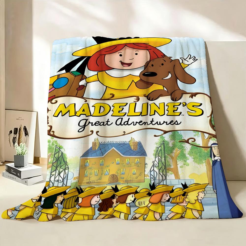 Cartoon M Madeline Throw Flannel Throw Blanket Suitable for Sofa Living Room Bedroom