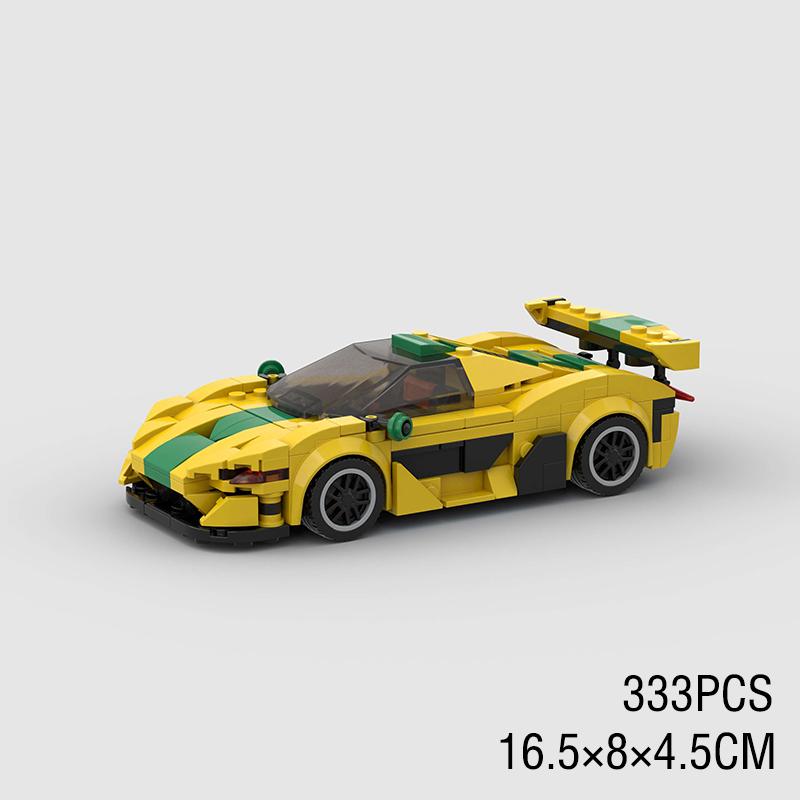 Hot Moc 765Lt City Speed Racing Car Sports Building Blocks Bricks Technique Supercar Racers Vehicles Kits Toys Gift