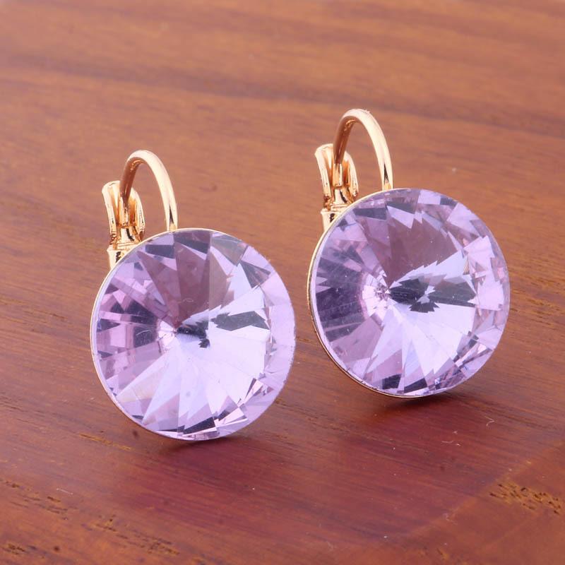 Boucles d'oreilles rondes colorées de 14 mm