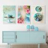 Easter Egg Poster Flowers and Butterflies Doughnut Kitchen Wall Art Logo Decoration Festival Canvas Painting Home Decoration