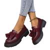 Women's Plus Size Slip-On Loafers, Thick Sole Mid Heel Casual Flats